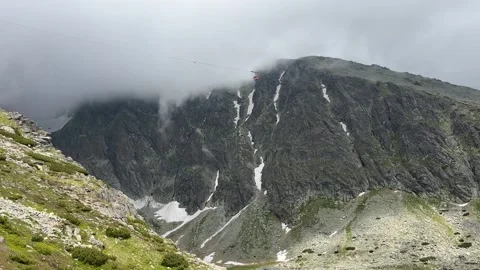 Ride on a two-seater cable car with a beautiful view of the surroundings Stock Footage 278345036