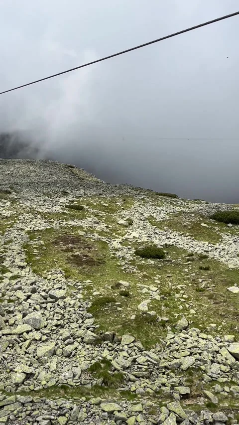 Ride on a two-seater cable car with a beautiful view of the surroundings Stock Footage 278352745