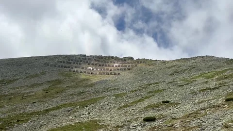 Ride on a two-seater cable car with a beautiful view of the surroundings Stock Footage 278354243