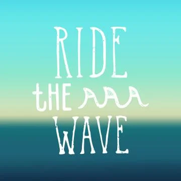 Ride the wave. Stock Illustration
