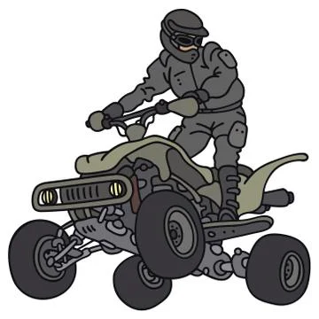 Rider on the ATV Ilustración de archivo