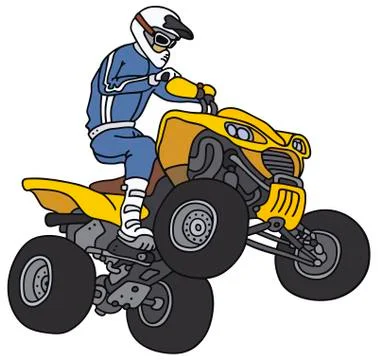 Rider on the ATV Stock Illustration