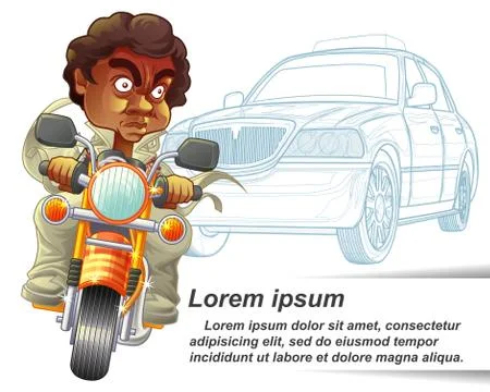 Rider character. Stock Illustration
