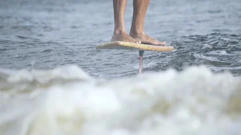 Rider on foil board Video stock 255618751