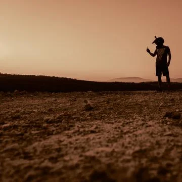 Rider in Mars Stock Photos