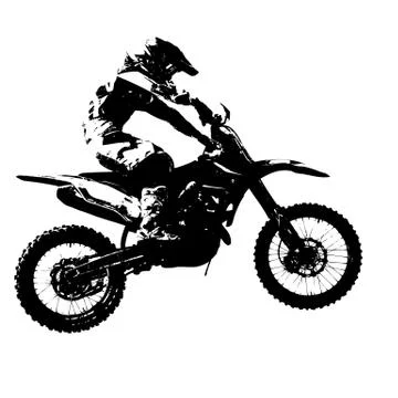 Rider participates motocross championship.  Vector illustration. Stock Illustration