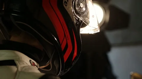 Rider preparing for a trip Stock Footage 57530200