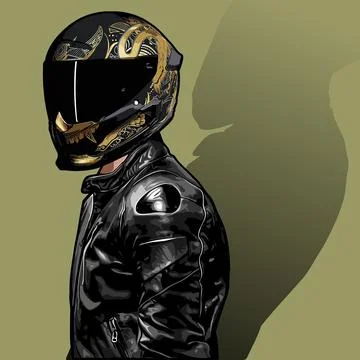 Rider side view Stock Illustration