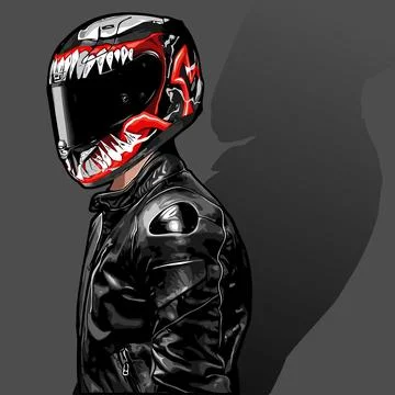 Rider side view Stock Illustration