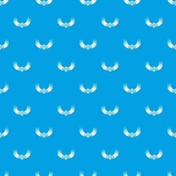 Rider wing pattern vector seamless blue Stock Illustration