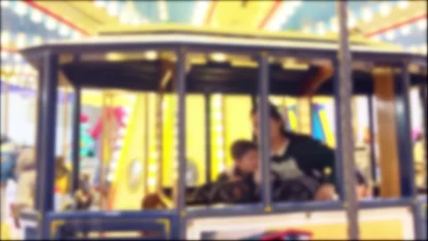 Riders at an amusement park Stock Footage 265577293