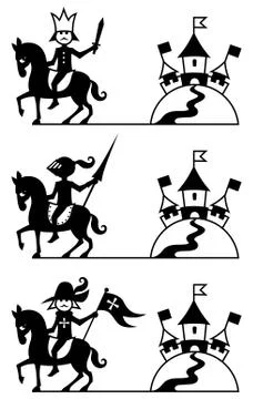 Riders Stockillustratie