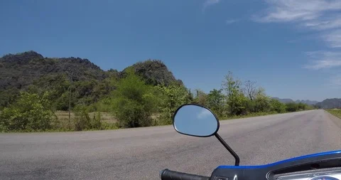 Rides along Thakhek Loop, Thakhek, Laos Stock Footage 92170668
