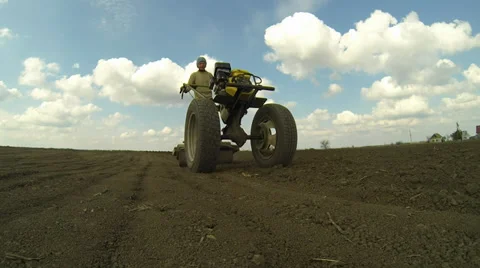 Rides on the field Stock Footage 36778232