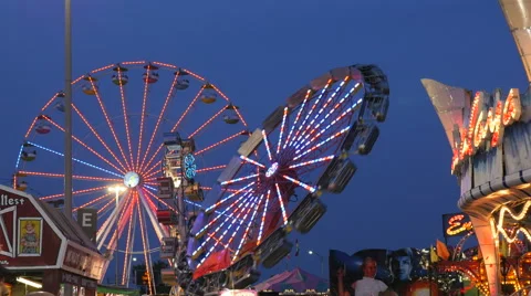 Rides In Motion At State Fair Stock Footage 51841607