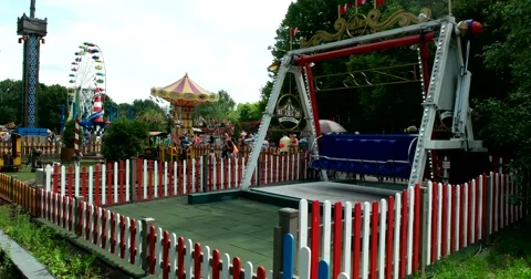 The rides in the park Stock Footage 64820244