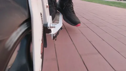 Rides A Scooter Stock Footage 159602527
