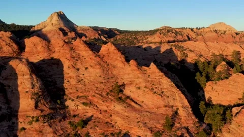 Ridge between Lee and Cave Valley looking East Stock Footage 170279239
