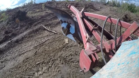 Ridge-forming tillage Stock Footage 84197300