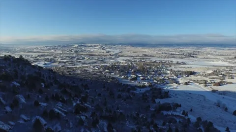 Ridge line flight with beautiful mountain and valley views Stock Footage 47404333