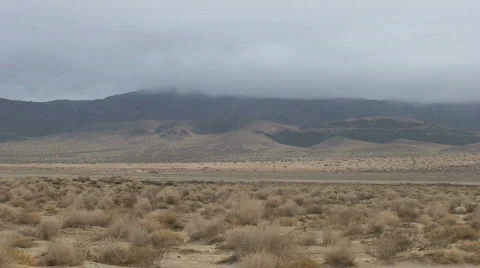 Ridge Low Clouds-A, Johnson Valley, Time Lapse Stock Footage