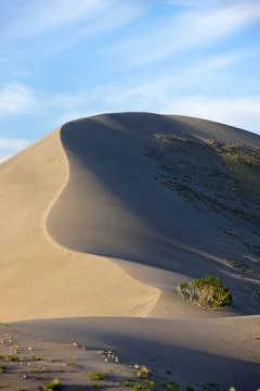 The ridge of a sand dune. Stock Photos