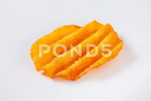 Ridged potato chip Stock Photos