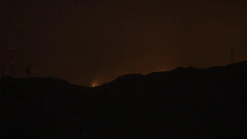 Ridgeline smoking Stock Footage 79603877