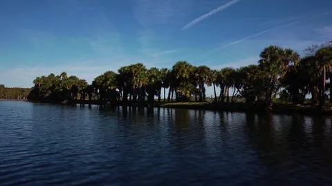 Riding along a Florida River Stock Footage 111268815