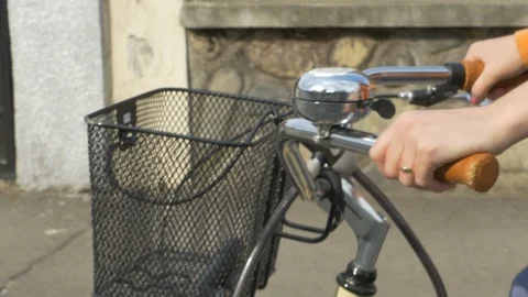 Riding and Ringing Bicyle Bell Stock Footage 88633458