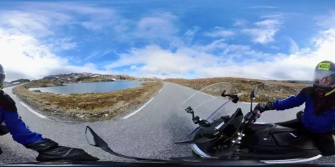 Riding Aurlandsfjellet VR360 Stock Footage 219953489