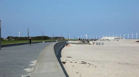 Riding a bicycle along the beach Stock Footage 41809341