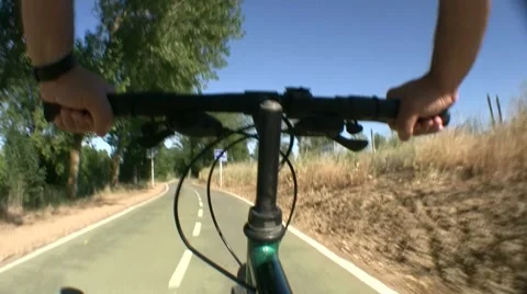 Riding bicycle Stock Footage 7913336