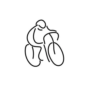 Riding bicycle logo icon Stock Illustration