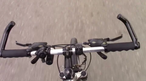 Riding bicycle with no hands Stock-Footage 49364457