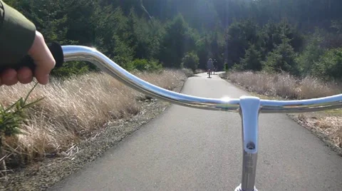 Riding Bicycle Point of View Stock Footage 10831996