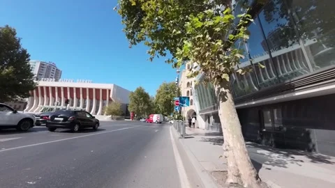 Riding a bicycle on the roadway Stock Footage 316158585