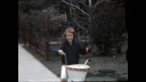 Riding a Bike 1967 Stock Footage 211896842