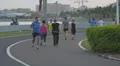 Riding bike and running in the park in Panama 4k or 4k+ Resolution