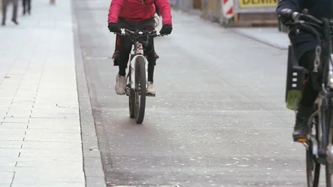 Riding a bike Stock Footage 73595115