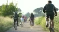 Riding on bike in the park HD Footage