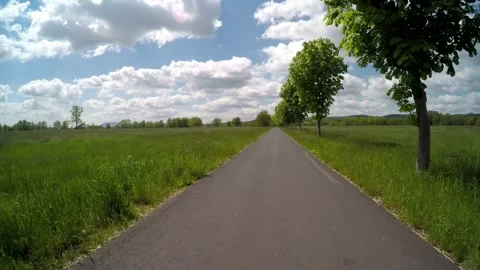 Riding a Bike on the Werra Valley Cycle Path Video stock 155108053