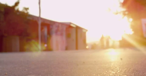 Riding a bike while sunset on the bay 4K Video stock 44751781