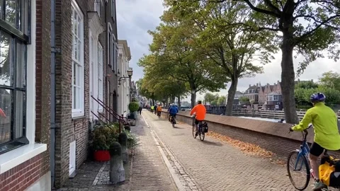 Riding Bikes in The Netherlands Video stock 249762203