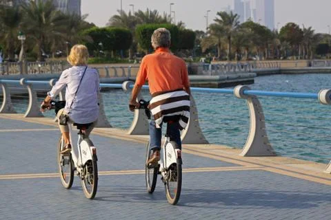 Riding bikes Stock Photos