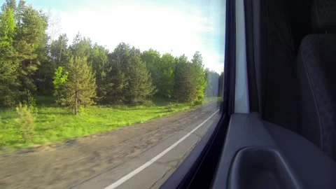Riding A Bus on a nice summer day Stock Footage 234784513