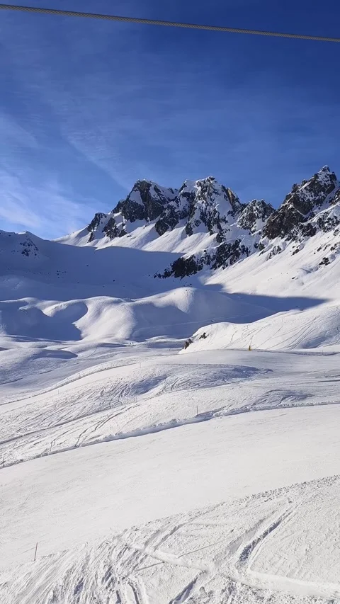 Riding a cable car in the Alps, Stock Footage 269528032