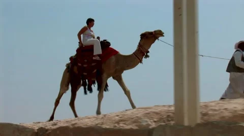 Riding a camel Stock Footage 41846647