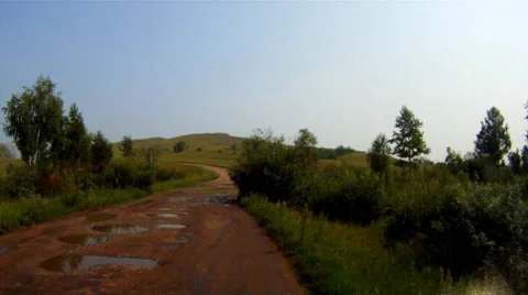 Riding the car Off road Stock Footage 27407216