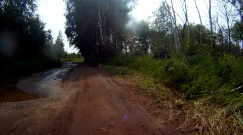 Riding the car Off road Stock Footage 27411883